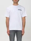 Kenzo White Classic T-shirt With Contrasting Logo Print In Cotton In 白色