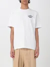 Kenzo White T-shirt With Logo On The Front And Maxi Logo On The Back In Weiss