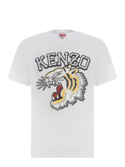 Kenzo T-shirt  Tiger Made Of Cotton In Bianco