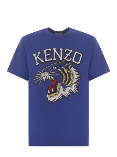 Kenzo T-shirt  Tiger Made Of Cotton In Bluette