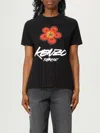 Kenzo Futura Graphic Print Boke Flower T-shirt In Black