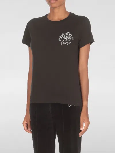 Kenzo Happy Tiger Classic T-shirt In Schwarz