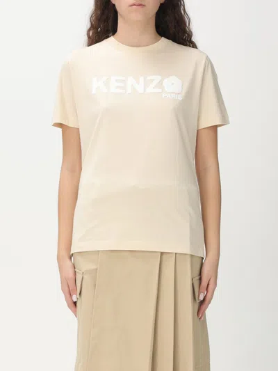 KENZO T-SHIRT KENZO WOMAN COLOR CREAM,428907078