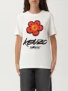 Kenzo Graphic Print Crewneck Short Sleeve T-shirt In White