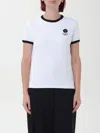 Kenzo Stretch Cotton T-shirt With Logo Print In White