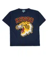 Kenzo Jersey Logo-print T-shirt In Navy
