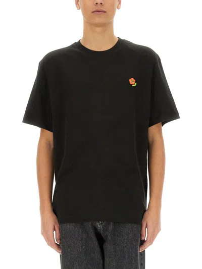 Kenzo T-shirt With "pop" Embroidery In Black