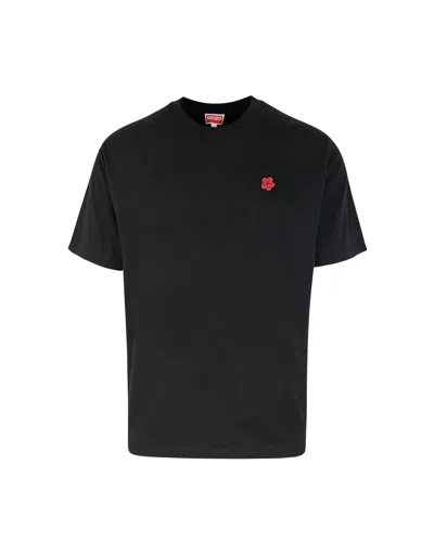 KENZO BLACK BOKE FLOWER 2.0 EMBROIDERY T-SHIRT