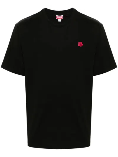 Kenzo T-shirt With Boke Flower Application In Black