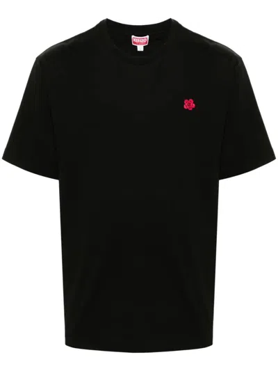 KENZO KENZO T-SHIRT WITH BOKE FLOWER APPLICATION