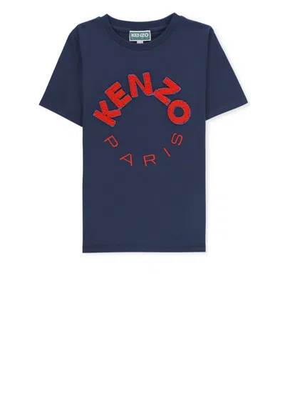 Kenzo Kids' T-shirt With Logo In Blue