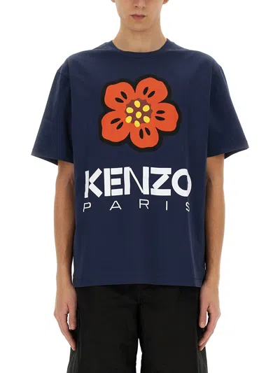 Kenzo Midnight Blue T-shirt With Logo