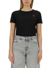 Kenzo Boke Flower-patch Cotton T-shirt In Black