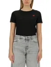 Kenzo Boke Flower-patch Cotton T-shirt In Black