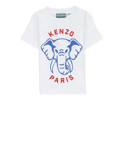 Kenzo Kids' T-shirt With Logo In White