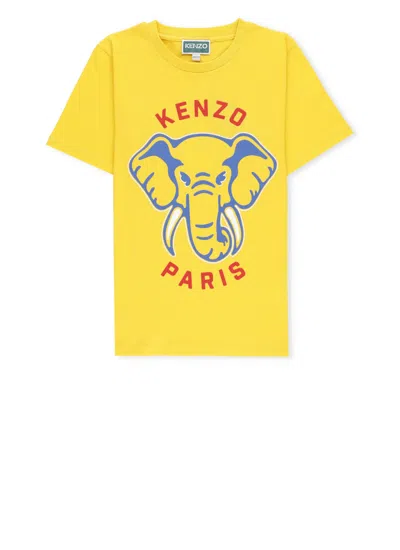 Kenzo Kids' T-shirt With Logo In Yellow