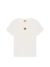 Kenzo 'lucky Tiger Crest' Embroidered Classic T-shirt In White