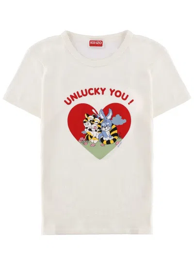 Kenzo T-shirt With Print In White