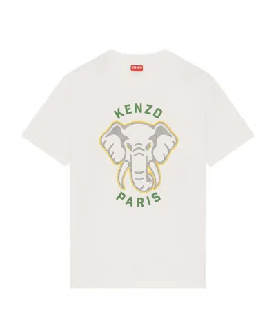 Kenzo T-shirt With Round Neck And Short Sleeves In White