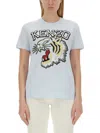 Kenzo Women's Tiger Varsity Crew-neck T-shirt In Blue