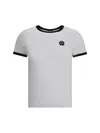 Kenzo White Crewneck T-shirt With Logo Patch On The Front And Contrasting Details In White