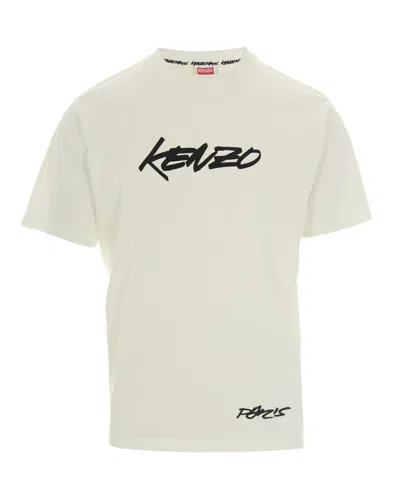 Kenzo X Futura 2000 Ivory T-shirt In Neutral