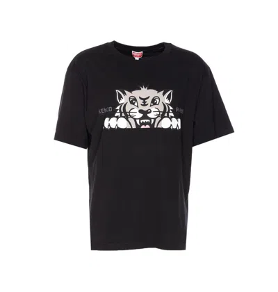Kenzo Lightweight Jersey T-shirt With Unique Shoulder Inserts In Black