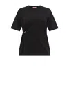 Kenzo Black T-shirt With Pin On The Right Side In Black