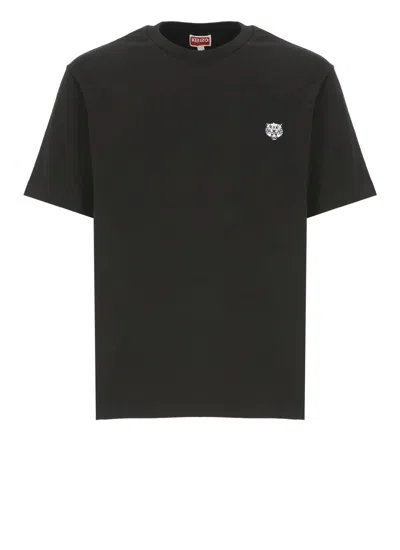 Kenzo Men Cotton Polo Shirt In Black