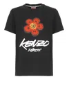 Kenzo Futura Graphic Print Boke Flower T-shirt In Black