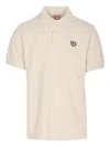 Kenzo Tiger Patch Polo Shirt In Neutral