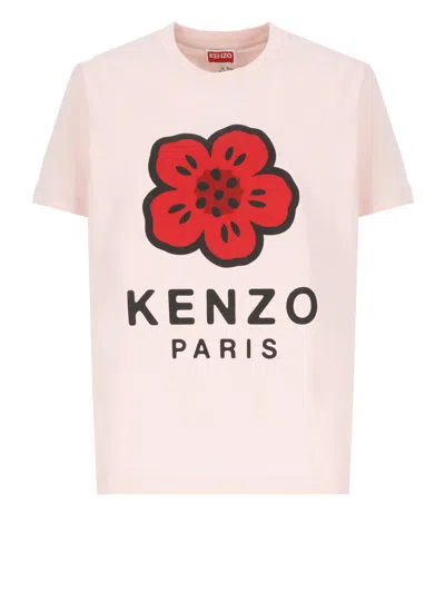 Kenzo Printed Cotton Jersey T-shirt In Pink
