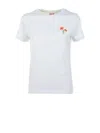 Kenzo Light Blue T-shirt With Floreal Print. In White