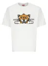 Kenzo Oversized T-shirt With Embroidered Happy Tiger Design In White