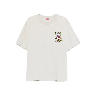 Kenzo Embroidered T-shirt In White