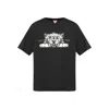 Kenzo Graphic Print Crew Neck Cotton T-shirt In Black