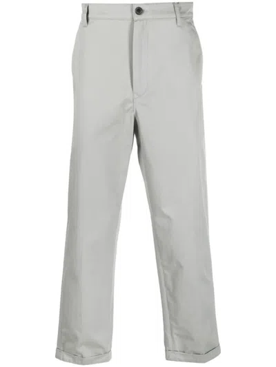 Kenzo Tailored Grey Chinos With Streamlined Silhouette In Gray