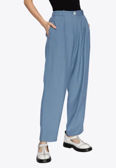 Kenzo Tailored Loose Trousers In Blue