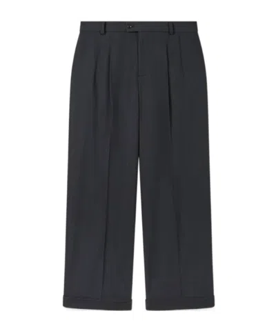 Kenzo Tailored Pants In Viscose And Virgin Wool In Black
