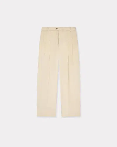 Kenzo Pleated Tailored Trousers In Neutral
