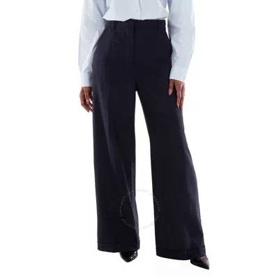 Kenzo Tailored Pleat Wool Pants In Blue
