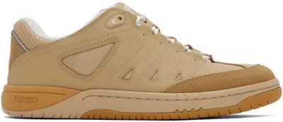 Kenzo Tan  Paris Pxt Sneakers In Dark Camel