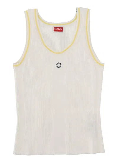 Kenzo Boke Flower 2.0 Scoop Neck Tank In White