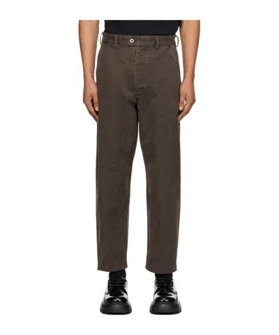 Kenzo Tapered Casual Pants In Brown