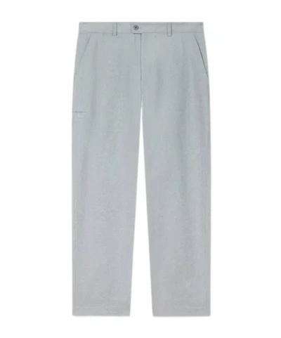 Kenzo Button-fastening Trousers In Gray