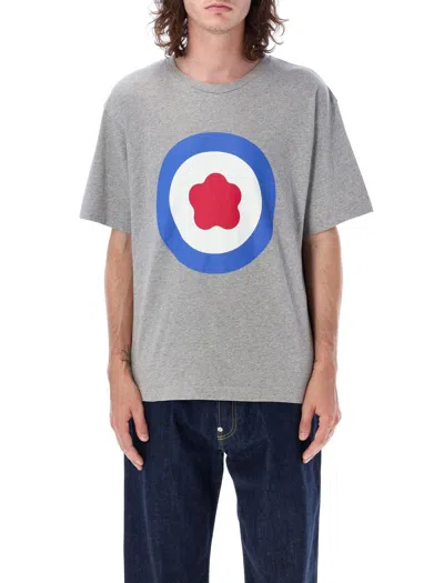 Kenzo T-shirt Oversize Target Homme Gris Perle
