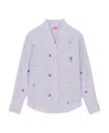 Kenzo Target Striped Button-up Shirt In White