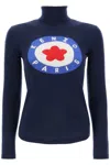 KENZO TARGET WOOL TURTLENECK SWEATER