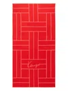 Kenzo Tatami Beach Towel In Red