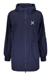 Kenzo Technical Fabric Hooded Jacket In Blue